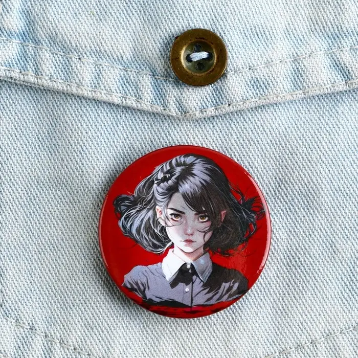 Значок металлический аниме , набор «Черно красный», d=38 мм, 4 шт. Значок металлический аниме , набор «Черно красный», d=38 мм, 4 шт.