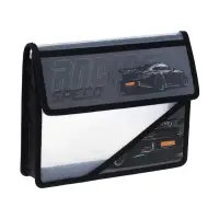 Папка д/тетрадей А5 клапан на липучке пластик "Черная тачка", 1 отделение 230*190*50