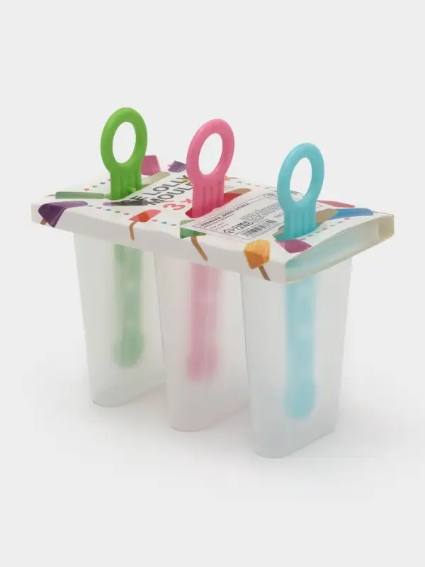 Форма для мороженого Доляна &laquo;Симпл&raquo;, 11&times;11&times;6.5 см, 3 ячейки, прозрачная