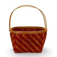 Набор корзин 2 шт 34х27х14  26х24х13 см ручка h=18/18 см красн-оранж