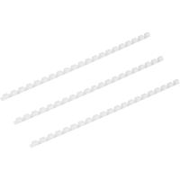 Пружины для переплета пластиковые 21 кольцо, 8 мм, (белые), 100 шт./уп