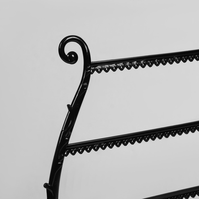 Подставка для украшений «Арфа», 34 места, 15×28×38 см, цвет чёрный Подставка для украшений «Арфа», 34 места, 15×28×38 см, цвет чёрный