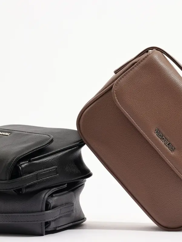 Сумка женская мессенджер TEXTURA на магните, 25&times;7.5&times;19 см, чёрный