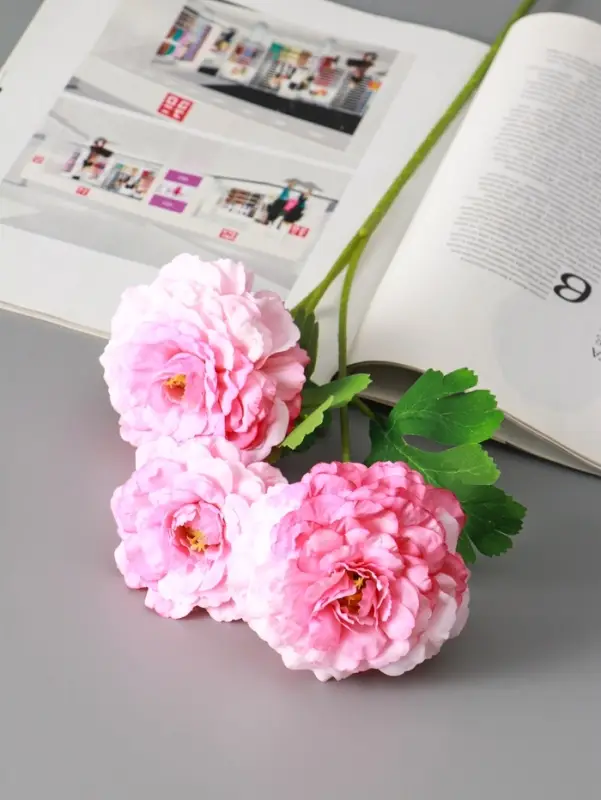 Цветы искусственные "Хризантема волнистая галант" d-8 см 58 см, розовый