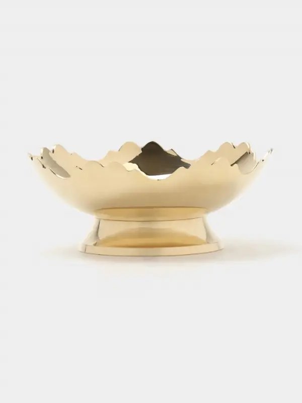 Чаша &laquo;Краун&raquo;, 12&times;12&times;4.5 см, латунь, перламутр