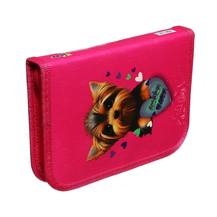 Пенал 1 секция 130 х 190 х 30 мм, с откидной планкой, ПКК 07-19, Lucky dog, ламинированный картон, с эффектом 3D Пенал 1 секция 130 х 190 х 30 мм, с откидной планкой, ПКК 07-19, Lucky dog, ламинированный картон, с эффектом 3D