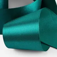 Лента атласная, 50 мм, 23&plusmn;1 м, изумрудная №126