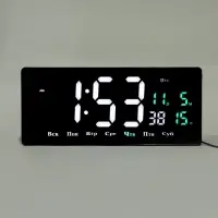 Часы электронные настенные, 36.2&times;15.5 см, белые цифры