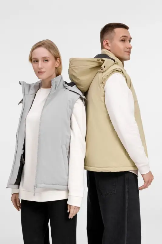 Жилет унисекс Sfera, светло-серый, размер 4XL