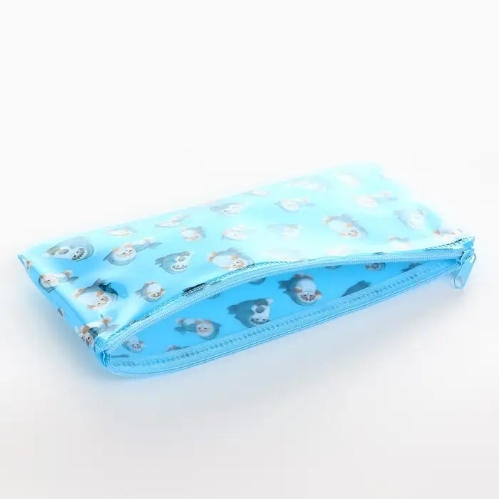 Пенал школьный, плоский, ПВХ, 9.5&times;20.5 см &laquo;Котятки&raquo; МИКС
