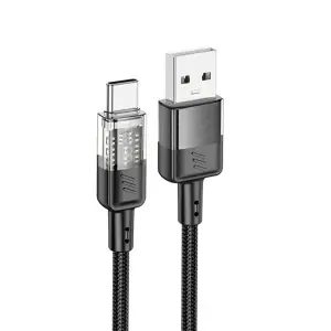 Кабель USB на Type-C 1.2M 3A U129 HOCO черный