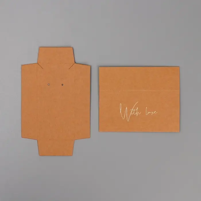 Коробка подарочная под бижутерию крафтовая, упаковка, «With love», 10 х 5 х 3 см Коробка подарочная под бижутерию крафтовая, упаковка, «With love», 10 х 5 х 3 см