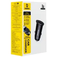 Переходник автомобильного зарядного устройства на USB + Type-C 30W CCALL-YS01 Baseus черный