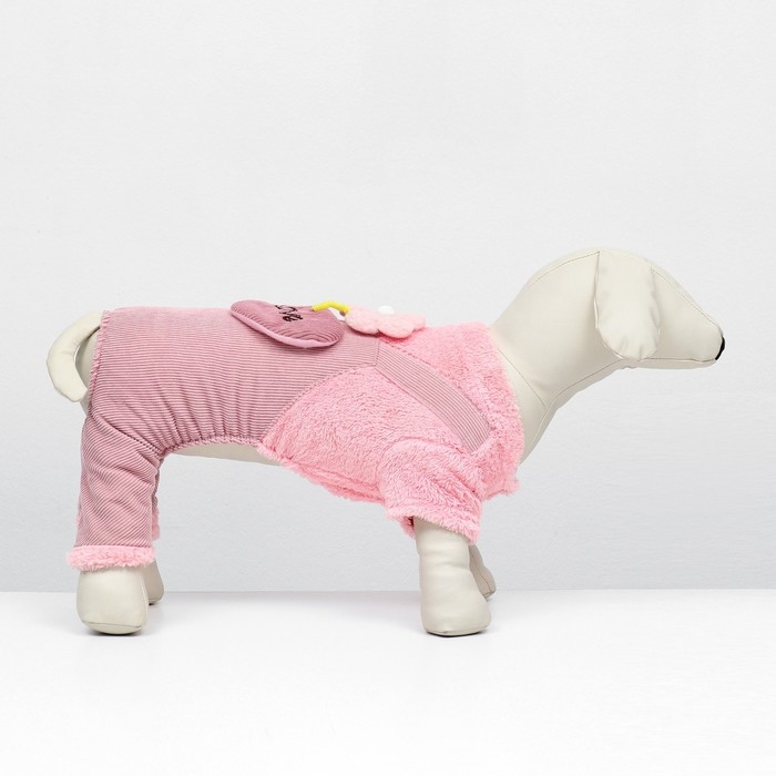 Комбинезон "Love", размер XL (ДС 40 см, ОГ 50 см, ОШ 40 см), розовый