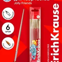 Набор кистей 6шт ErichKrause Jolly Friends