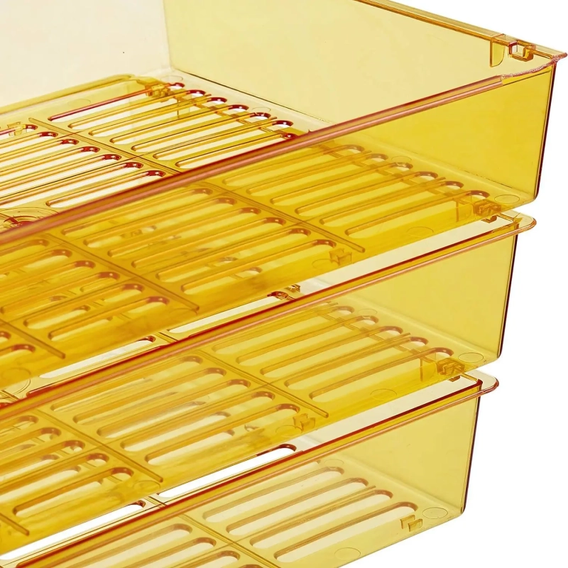 Лоток горизонтальный Attache Bright Colours решетчатый прозрачный желтый