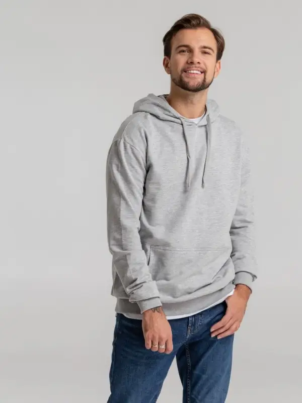 Толстовка с капюшоном Unit Kirenga серый меланж, размер S Толстовка с капюшоном Unit Kirenga серый меланж, размер S