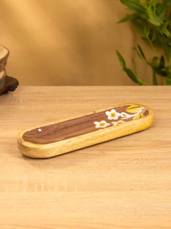 Подставка под благовония "Орхидея" 26х8х2,5 см, манговое дерево