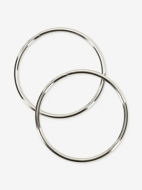 Ручки для сумки «Круг», металлические, d=10 см, 2 шт., цвет серебряный Ручки для сумки «Круг», металлические, d=10 см, 2 шт., цвет серебряный