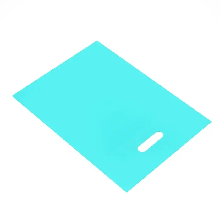 Пакет полиэтиленовый с вырубной ручкой, Бирюзовый 30&times;40 См, 70 мкм