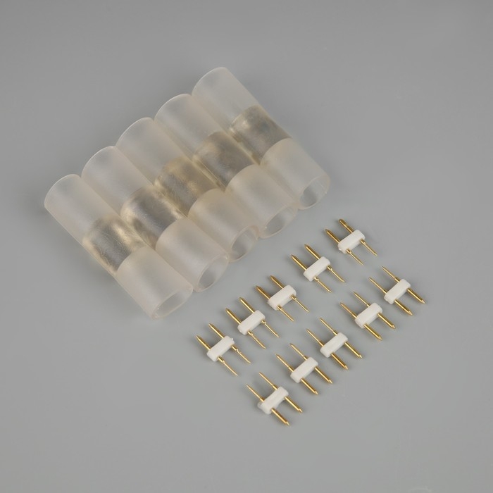 Набор коннекторов Luazon Lighting для гибкого неона 16 мм, 5 см, 5 штук Набор коннекторов Luazon Lighting для гибкого неона 16 мм, 5 см, 5 штук