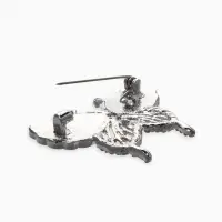 Брошь "Бабочка", цвет бело-голубая в серебре Брошь "Бабочка", цвет бело-голубая в серебре