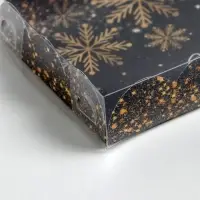 Коробка для кондитерских изделий с PVC крышкой «Мечта», 10.5 х 21 х 3 см