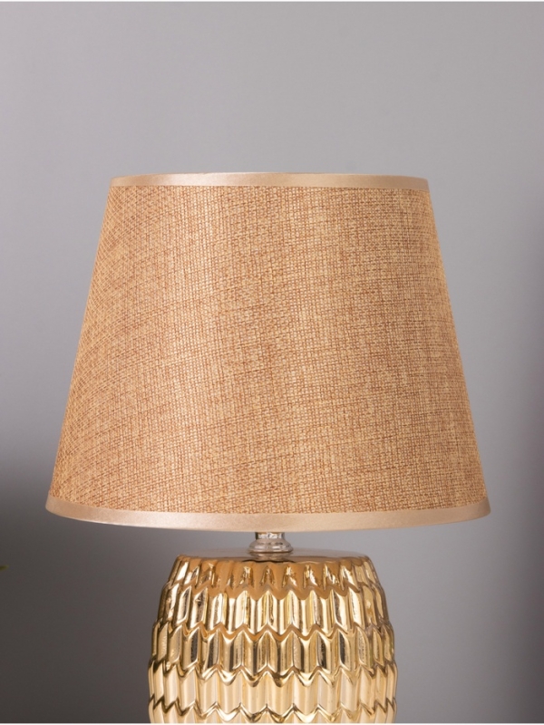 Лампа настольная Лампа настольная "Рябь" 40Вт Е14 золото 19х19х27см