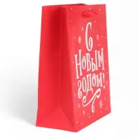 Пакет ламинированный подарочный «Новогодний», S 15×12×5.5 см