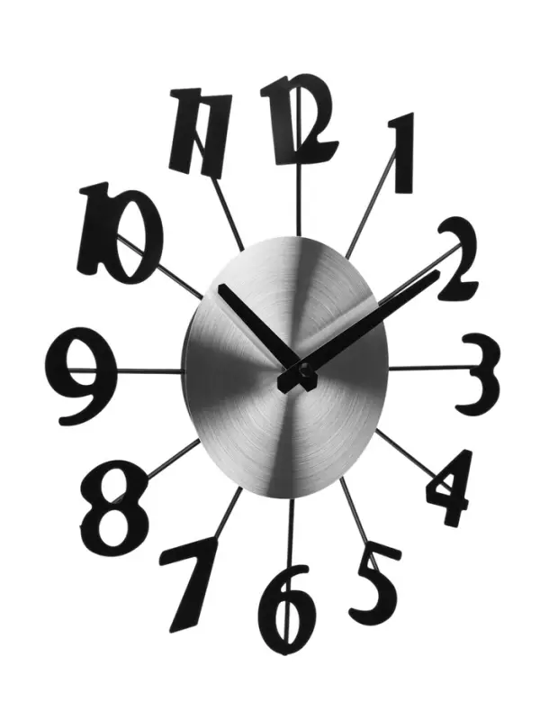Часы настенные интерьерные &laquo;Большие цифры&raquo;, бесшумные, плавный ход, d=31 см, от батарейки 1&times;АА