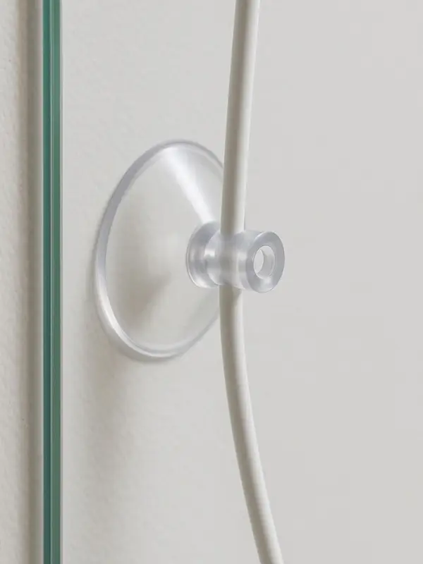 Присоска универсальная силиконовая d=40 мм, сквозное отверстие, 20 шт. в наборе, прозрачная