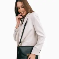 Сумка женская мессенджер TEXTURA на магните, с косметичкой, 28&times;4&times;20 см, чёрная