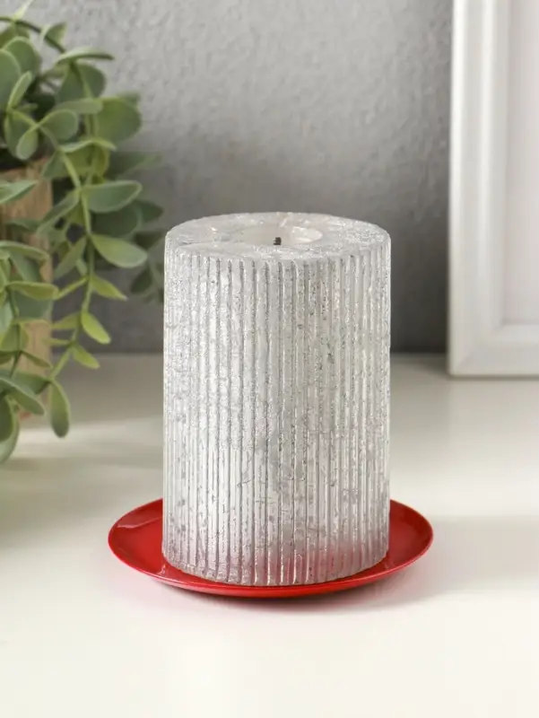 Подсвечник "Чашка" на 1 свечу, 10 см, красный