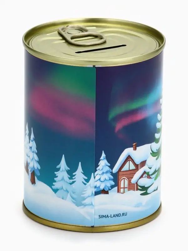 Копилка-банка металл Копилка-банка металл "На счастливое будущее" ,7,5 х 9,5 см