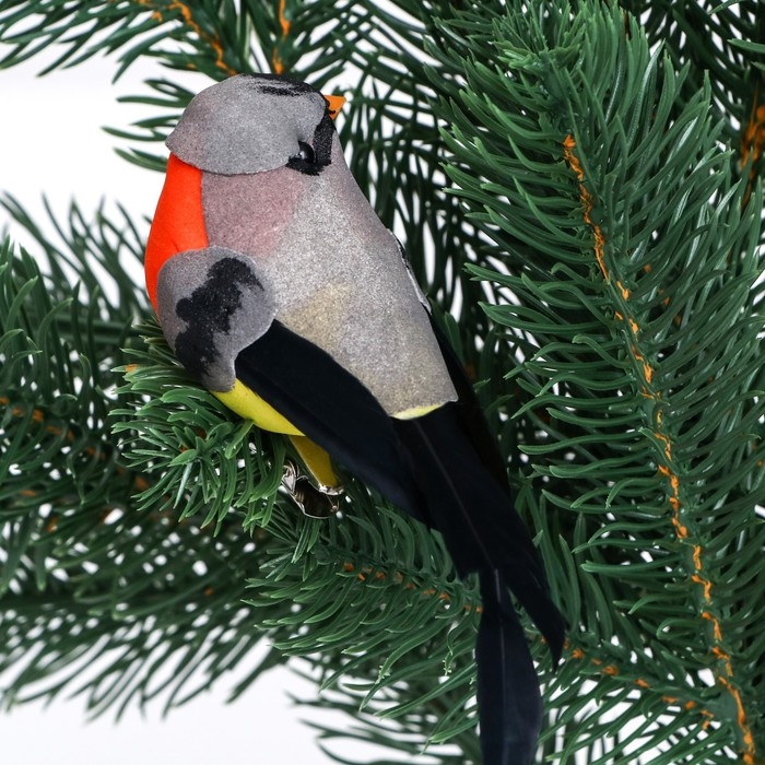 Декор птица 12 см Декор птица 12 см "Снегирь"