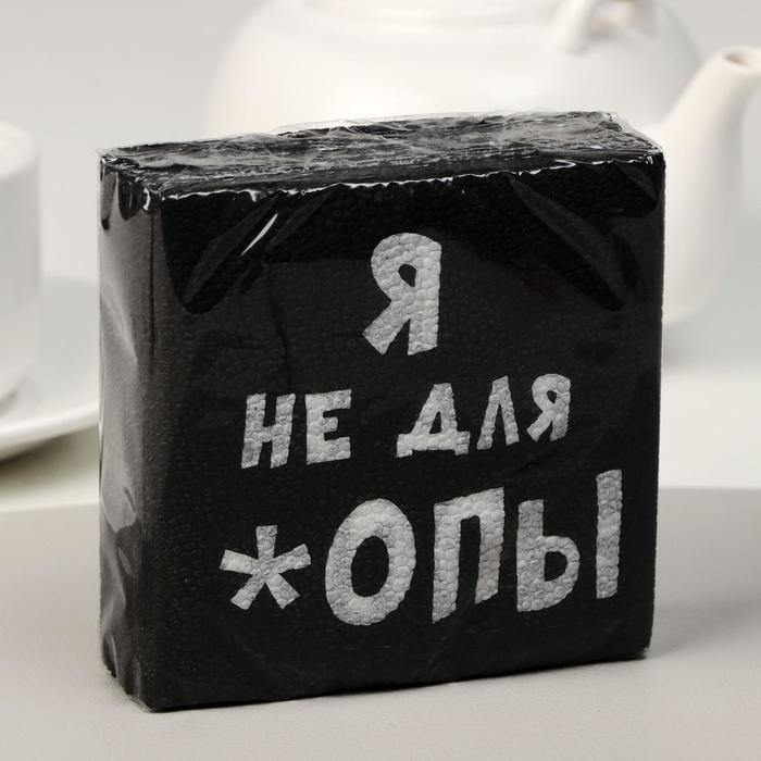 Салфетки бумажные однослойные Гармония цвета «Я не для *опы», 24х24 100 шт. уп Салфетки бумажные однослойные Гармония цвета «Я не для *опы», 24х24 100 шт. уп