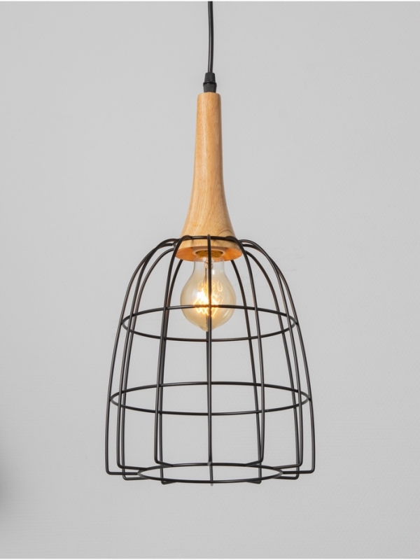 Светильник Светильник "Чикаго" 1х40Вт Е27 черный/коричневый 24,5х24,5х44(144)см