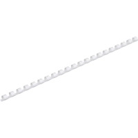 Пружины для переплета пластиковые  8мм белые 100шт/уп