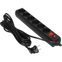 Сетевой фильтр Buro 600SH-5-B 5м (6 розеток) черный