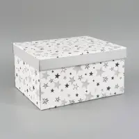 Коробка складная &laquo;Серые звёзды&raquo;, 31 х 25,6 х 16 см
