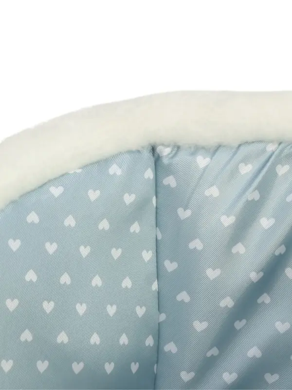 Сиденье для санок Nika Kids, универсальное, серое с сердечками