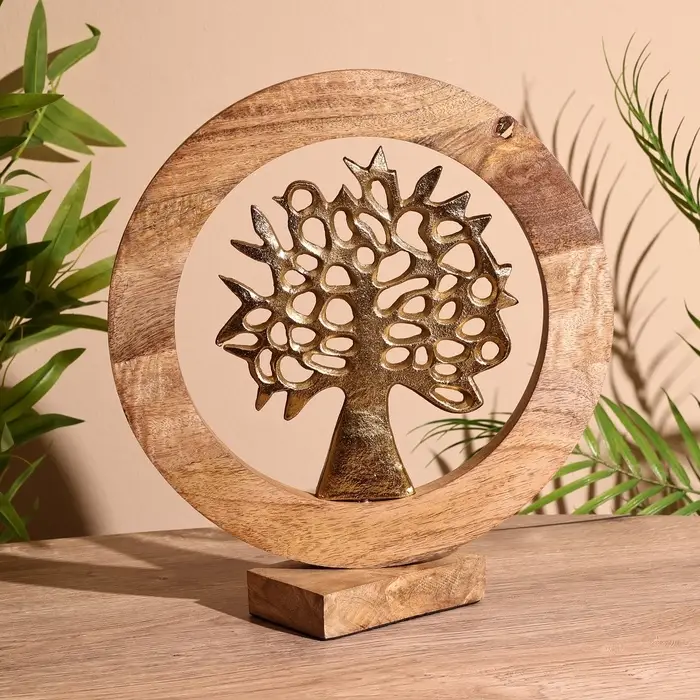 Сувенир интерьерный в деревянном кольце &laquo;Дерево&raquo;, 30&times;8&times;33 см