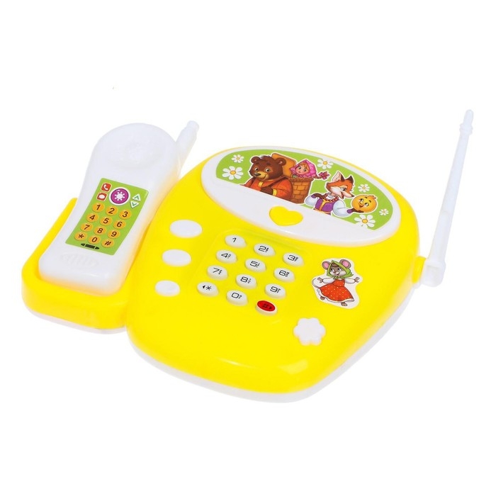 Телефон стационарный «Любимые сказки», звук, в пакете Телефон стационарный «Любимые сказки», звук, в пакете