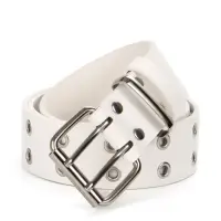 Ремень женский, 3.5&times;105 см, с люверсами, пряжка металл, белый