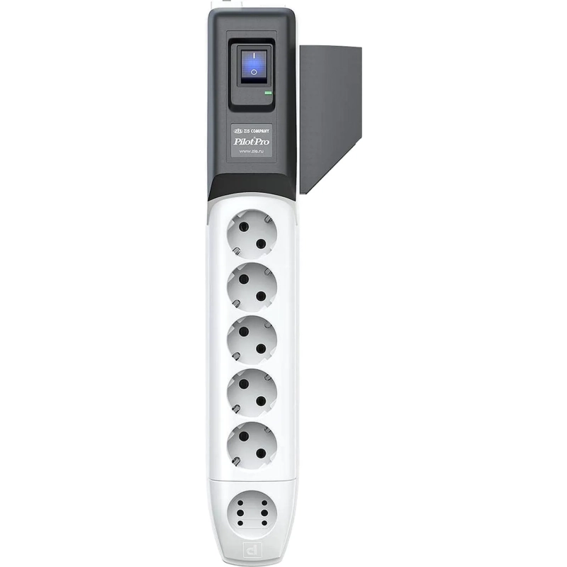 Сетевой фильтр PILOT PRO 3м (10А/2200Вт/6р) серый