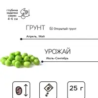 Семена Горох 1+1 &laquo;Никитка&raquo;, 25 г, &laquo;Гавриш&raquo;