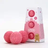 Бомбочки для ванны, аромат клубничный коктейль, набор 3 шт х 40 г, URAL LAB Бомбочки для ванны, аромат клубничный коктейль, набор 3 шт х 40 г, URAL LAB