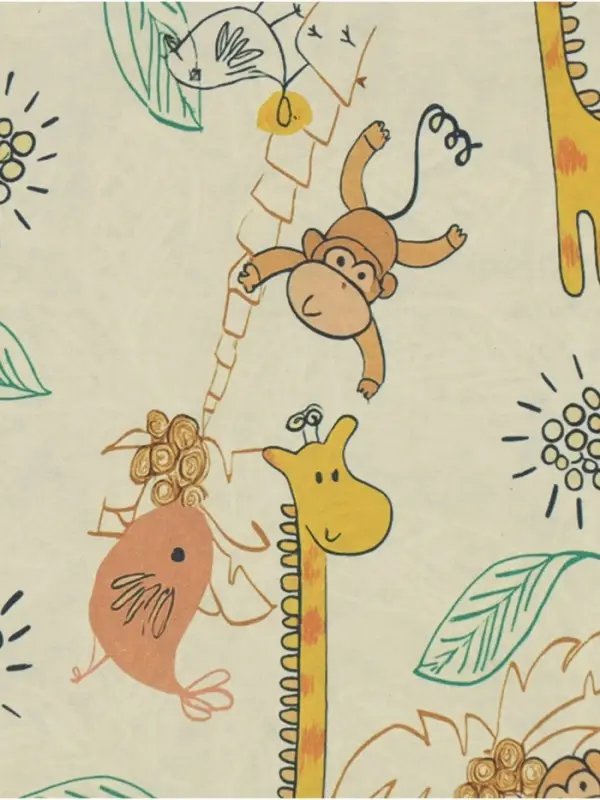 Бумага крафтовая двухсторонняя &laquo;Жирафы&raquo;, 70 &times; 100 см