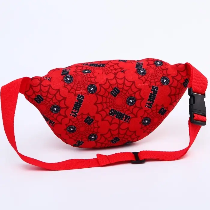 Сумка поясная детская для мальчика, 25х6х13 см, Человек-паук
