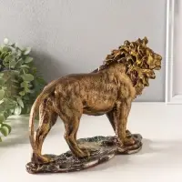 Фигура полистоун "Лев на подставке" 30х19 см